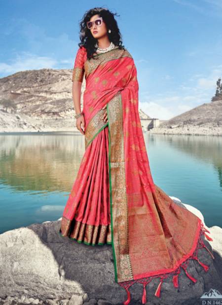 Pink Colour SANGAM RATNAPURAM SILK Banarasi Silk Festive Wear Designer Saree Collection 1462